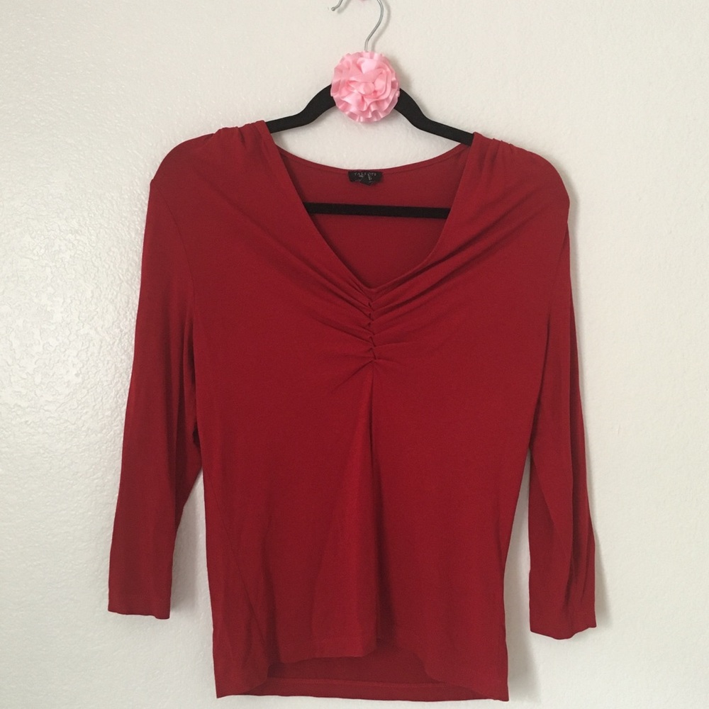 Talbots Petite S Red Top